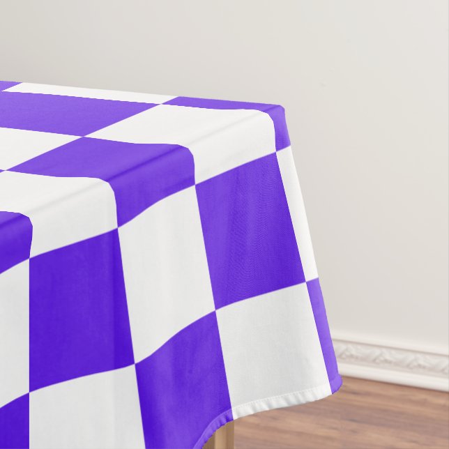 Mantel Classic visual violet checkerboard  (In Situ)