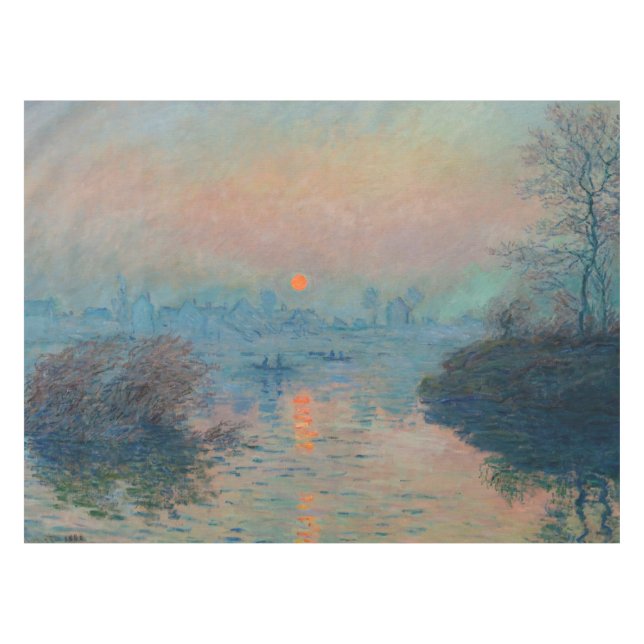 Mantel Claude Monet - Atardecer en el Sena en Lavacourt (Frente (Horizontal))