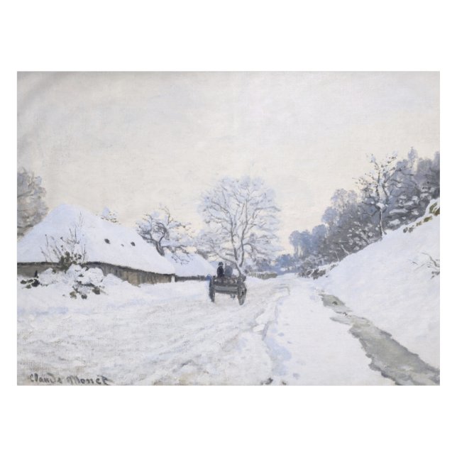 Mantel Claude Monet - Caricatura en el camino de nieve en (Frente (Horizontal))