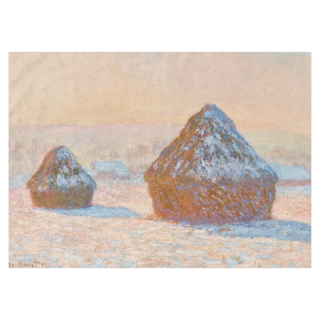 Mantel Claude Monet - Causas de nieve, efecto Nieve, maña (Frente (Horizontal))