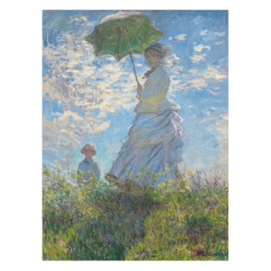 Mantel Claude Monet - El paseo, mujer con sombrilla