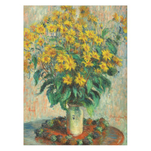 Mantel Claude Monet - Flores de alcachofa de Jerusalén