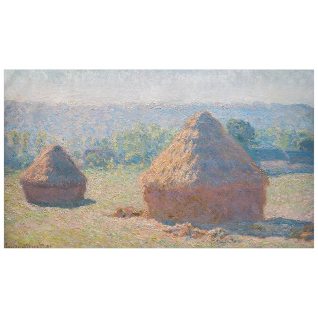 Mantel Claude Monet - Haystacks, fin de verano (Frente (Horizontal))