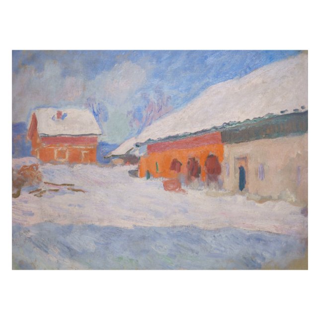 Mantel Claude Monet - Noruega, casas rojas en Bjornegaard (Frente (Horizontal))