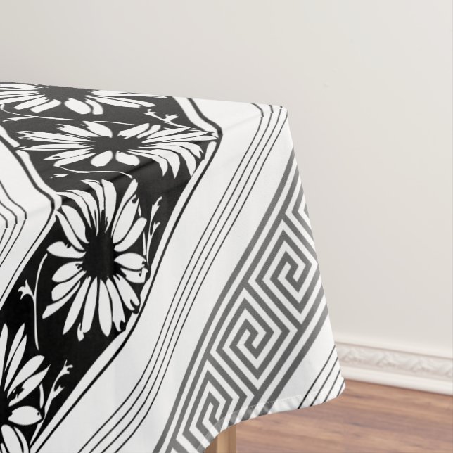 Mantel Claves griegas y maricas negras y blancas (In Situ)