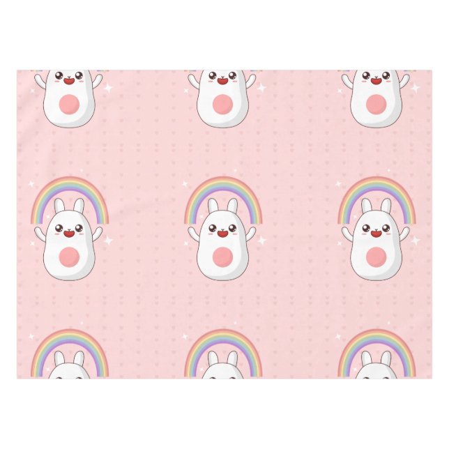 Mantel Clísico arcoiris de Kawaii (Frente (Horizontal))
