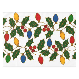 Mantel Cloisonne Art Christmas Lights and Holly