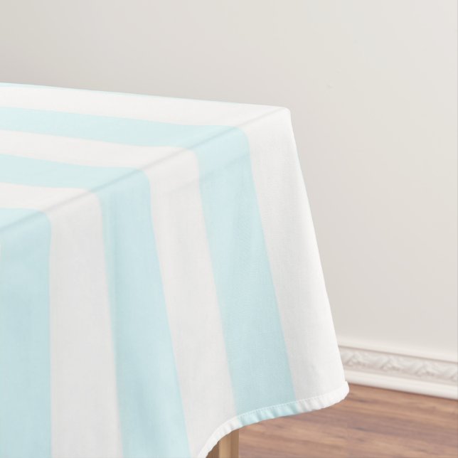 Mantel Coastal Boho Soft Blue Pastel Stripes Pattern (In Situ)