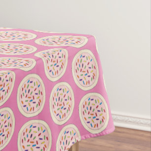 Mantel Cocina de Azúcar Rosa Espolvoreada Fresa Escarcha