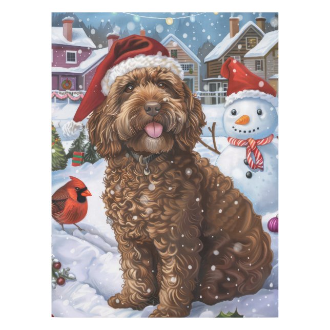 Mantel Cockapoo País de las Maravillas de Invierno Alegrí (Anverso)