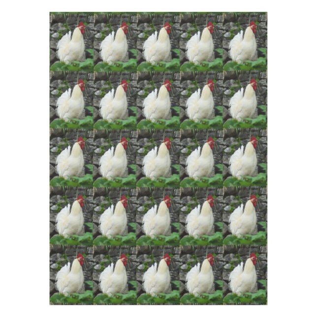 Mantel Cockerels blancos (Anverso)