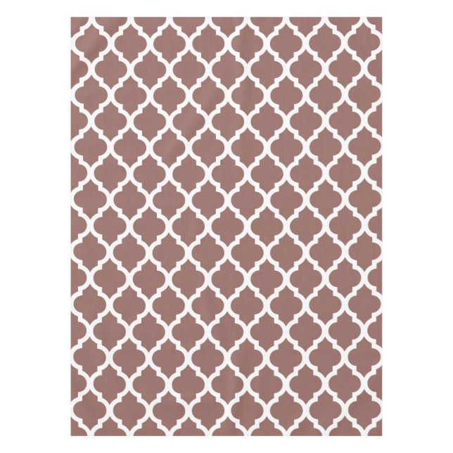 Mantel Cognac Leather Brown Tile Marroquí (Anverso)