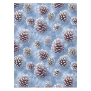 Mantel Cojín decorativo de patrón de pineconas azules esc