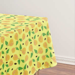 Mantel Colección Peras Doradas Amarillo Brillante