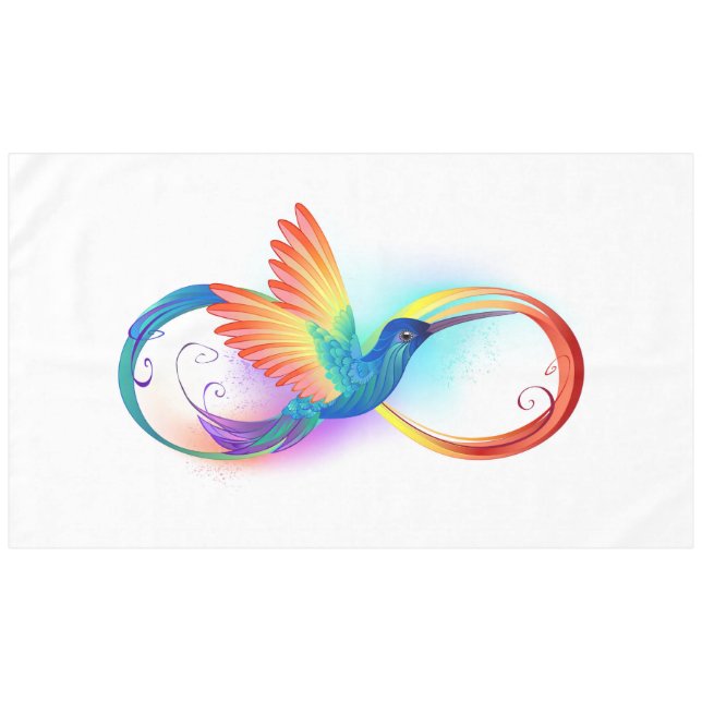 Mantel Colibrí arcoiris con símbolo Infinity (Frente (Horizontal))
