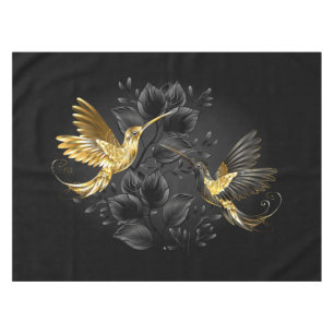 Mantel Colibrí negro y dorado