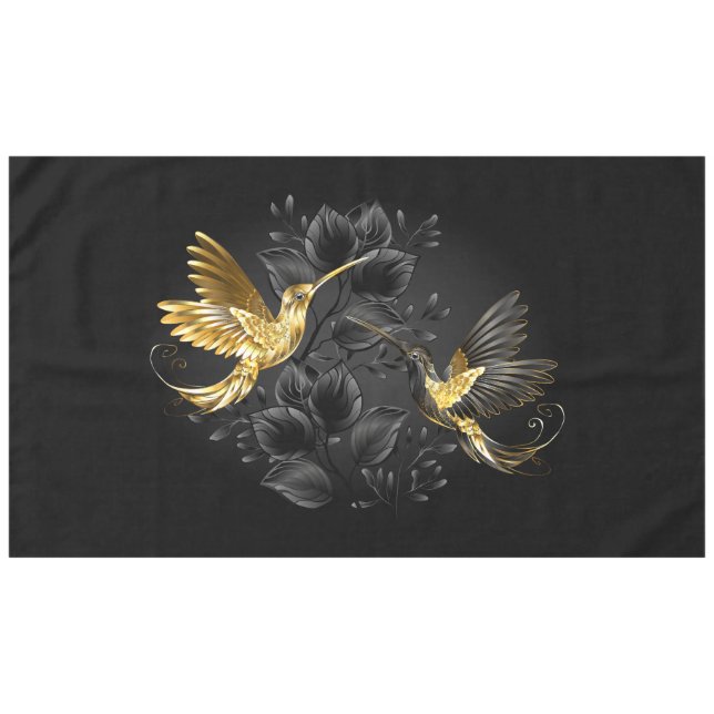 Mantel Colibrí negro y dorado (Frente (Horizontal))