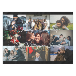 Mantel Collage de fotos personalizado Nombre de la famili