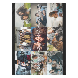 Mantel Collage de fotos personalizado Nombre de la famili