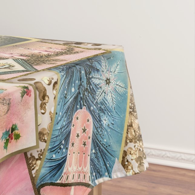 Mantel Collage de tarjetas de Navidades Pastel Vintage (In Situ)