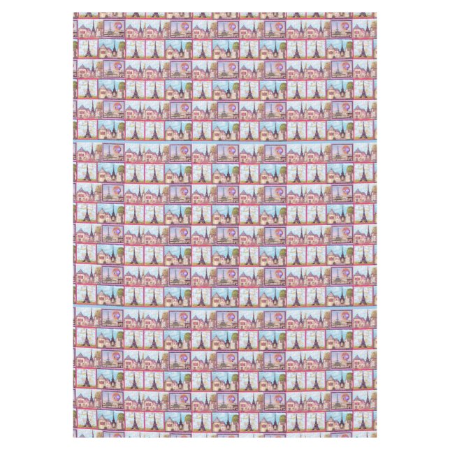 Mantel Collage inspirado en la Torre Eiffel de París (Anverso)