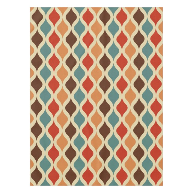 Mantel Color de patrón retro (Anverso)