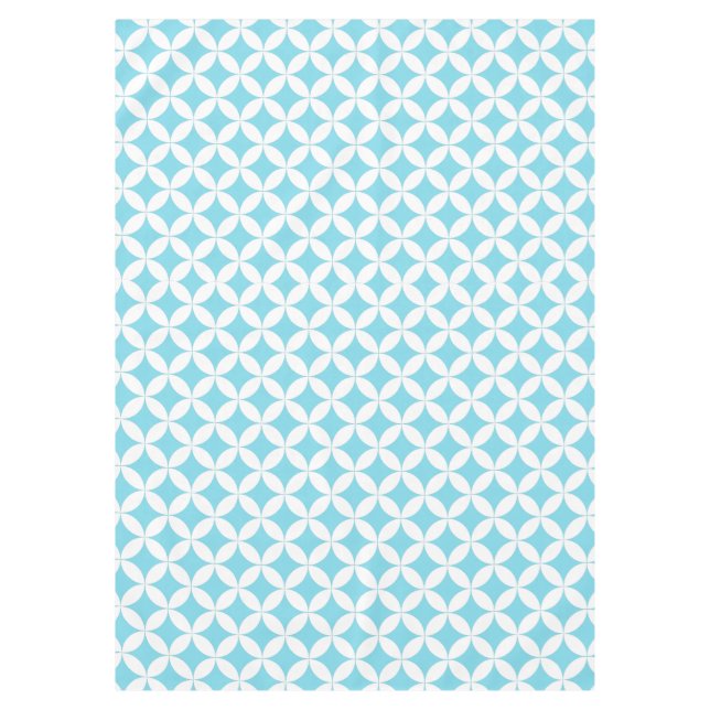 Mantel Color del personalizado blanco del círculo de repe (Anverso)