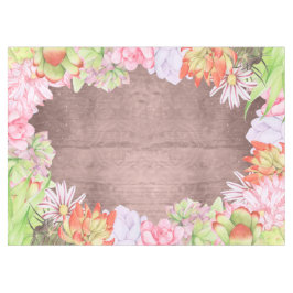 Mantel Colores de agua mágicos suculentos marrones