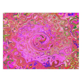 Mantel Colores de Marcado Rosado Caliente Resumen Swirl R