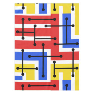 Mantel Colores primarios del Maze de arte geométrico retr
