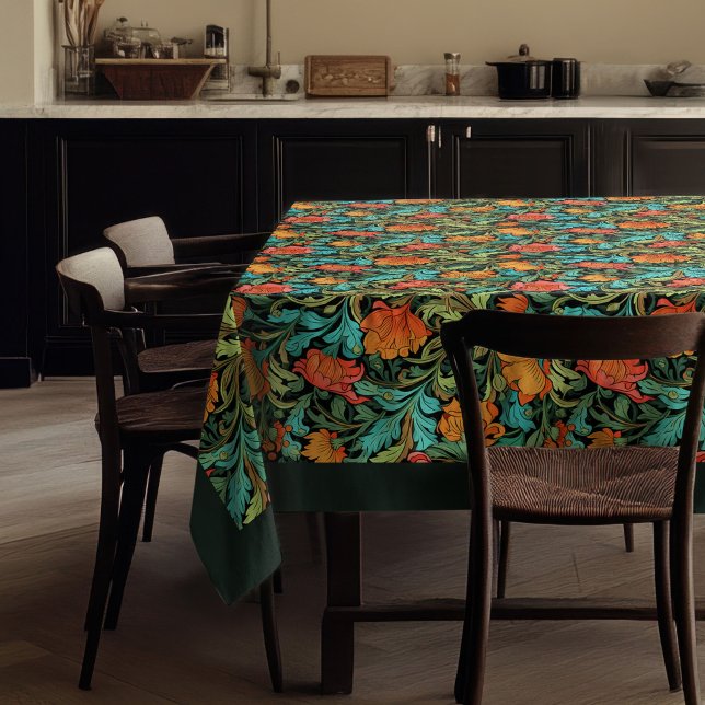 Mantel Colores vibrantes de William Morris Pimpernel colo (William Morris Pimpernel vibrant colors colorful Tablecloth)