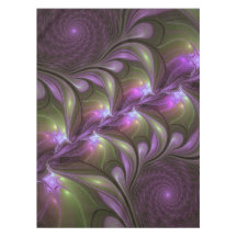 Colorful Abstract Violet Purple Khaki Fractal Art