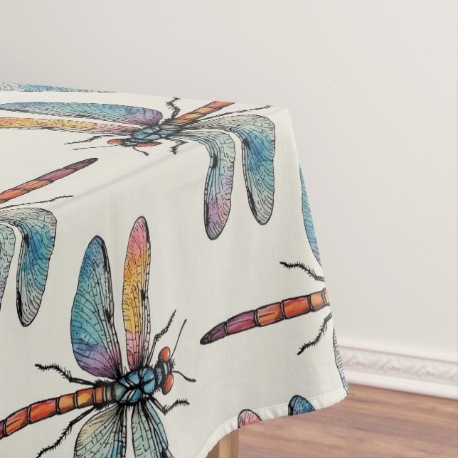 Mantel Colorful Dragonfly Pattern (In Situ)