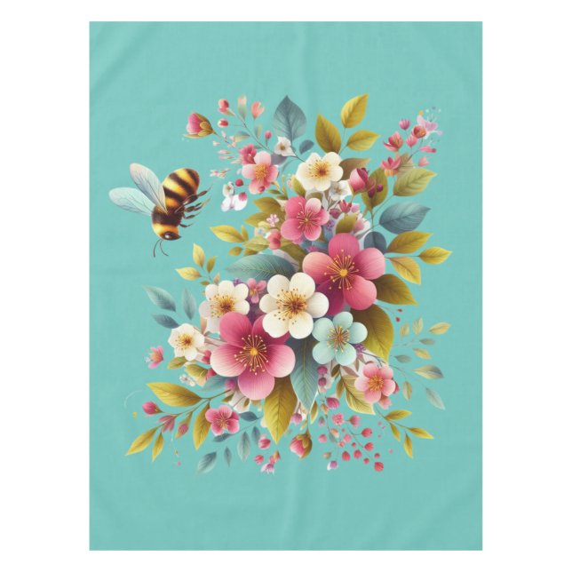 Mantel Colorida, Primavera/Abeja floral (Anverso)