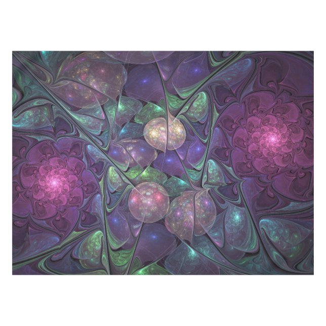 Mantel Colorido Glittering Moderno Resumen Arte Fractal (Frente (Horizontal))