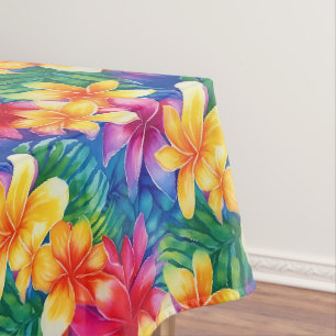 Mantel Colorido Hibisco Hawaiano Floral