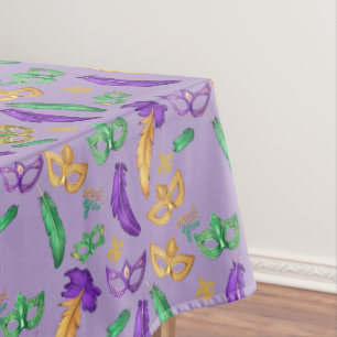 Mantel Colorido Mardi Gras con estampado