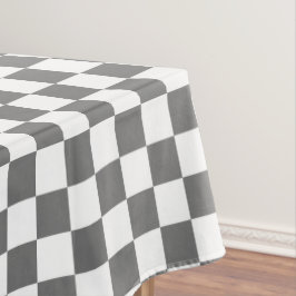 Mantel Comedor de algodón con rayas blancas y grises