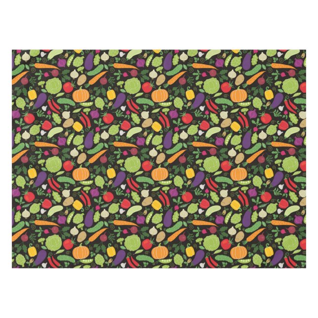 Mantel Comida en un fondo negro (Frente (Horizontal))