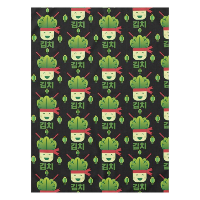 Mantel Comida kimchi asiática (Anverso)