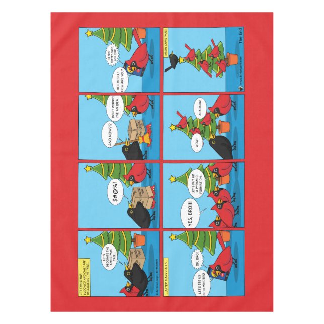 Mantel Cómo decorar un cómic de árbol de Navidad (Anverso)