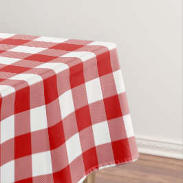 Mantel Comprobación clásica de Gingham rojo y blanco