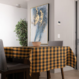 Mantel Comprobación de búfalo del Naranja de otoño simple