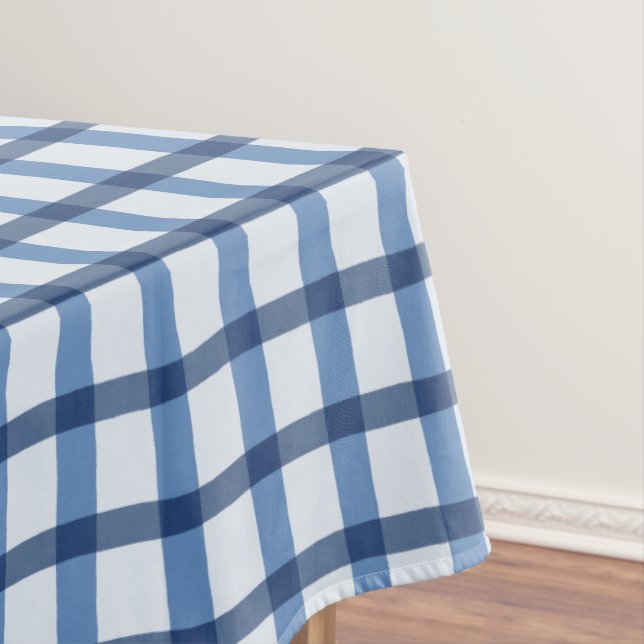 Mantel Comprobación de búfalo en azul y blanco (In Situ)