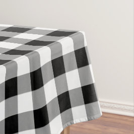 Mantel Comprobación de búfalo en blanco y negro