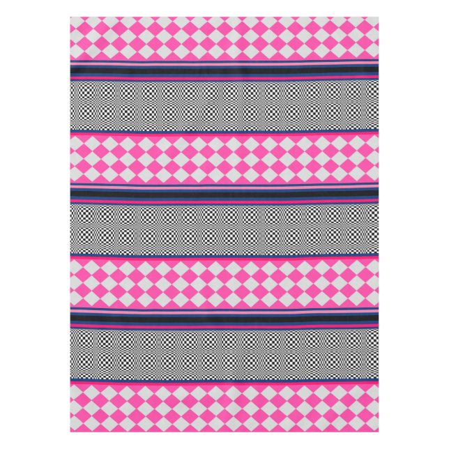 Mantel Comprobar el diseño de patrones mixtos de Harlequi (Anverso)