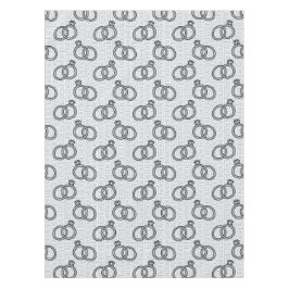 Mantel Compromiso de Boda Greek Key - Plata y Blanco