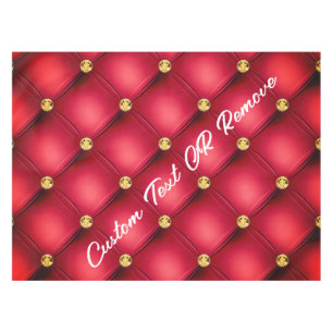 Mantel con borla de oro rojo texto personalizado