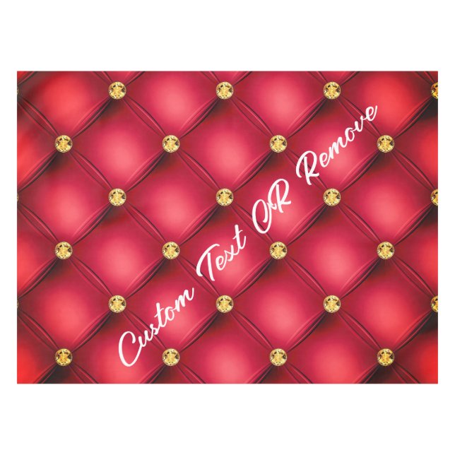 Mantel con borla de oro rojo texto personalizado (Frente (Horizontal))