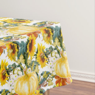 Mantel con estampado de calabaza para decoración d